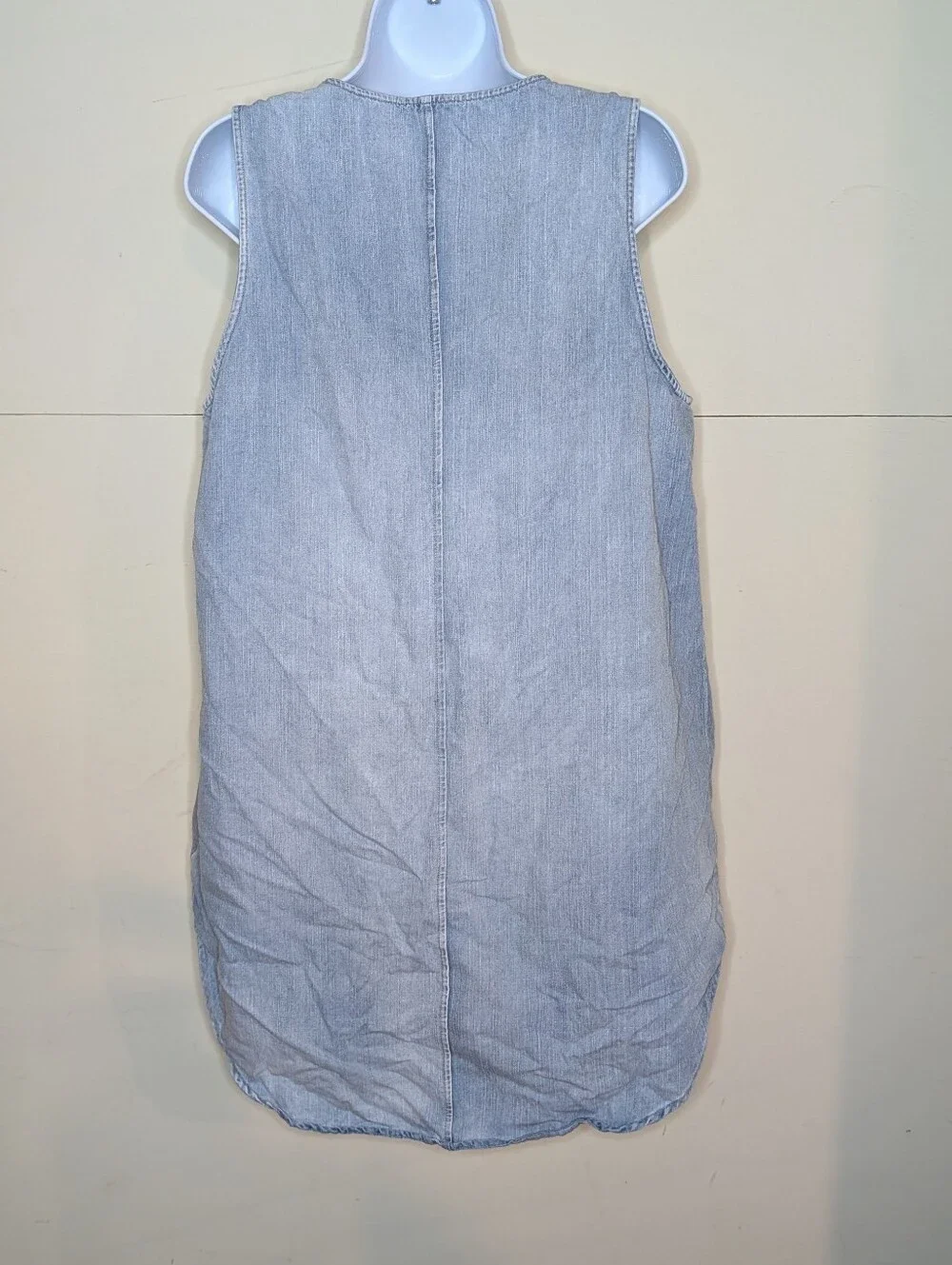 Cupshe Mini Dress Light Wash Denim V Neckline - Picture 3 of 9